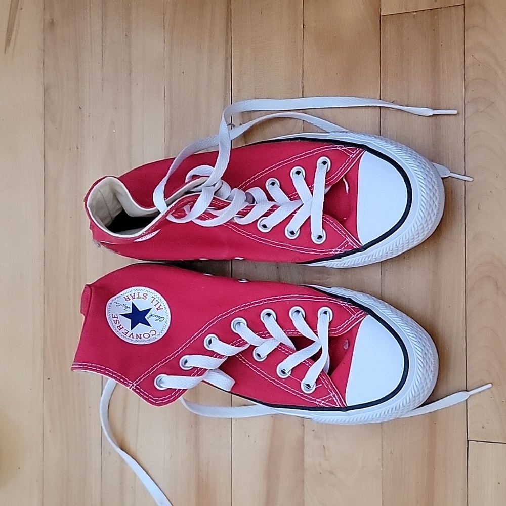 Red High Top Chuck Taylor All Star Converse